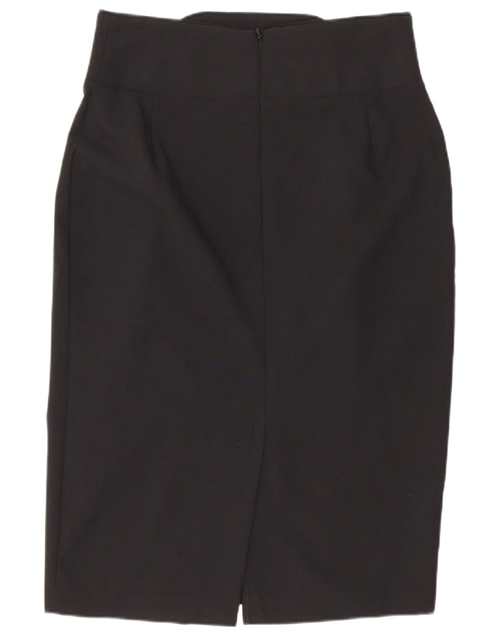 Marks & Spencer Damen Bleistiftrock UK 10 Small W26 Schwarz Polyester