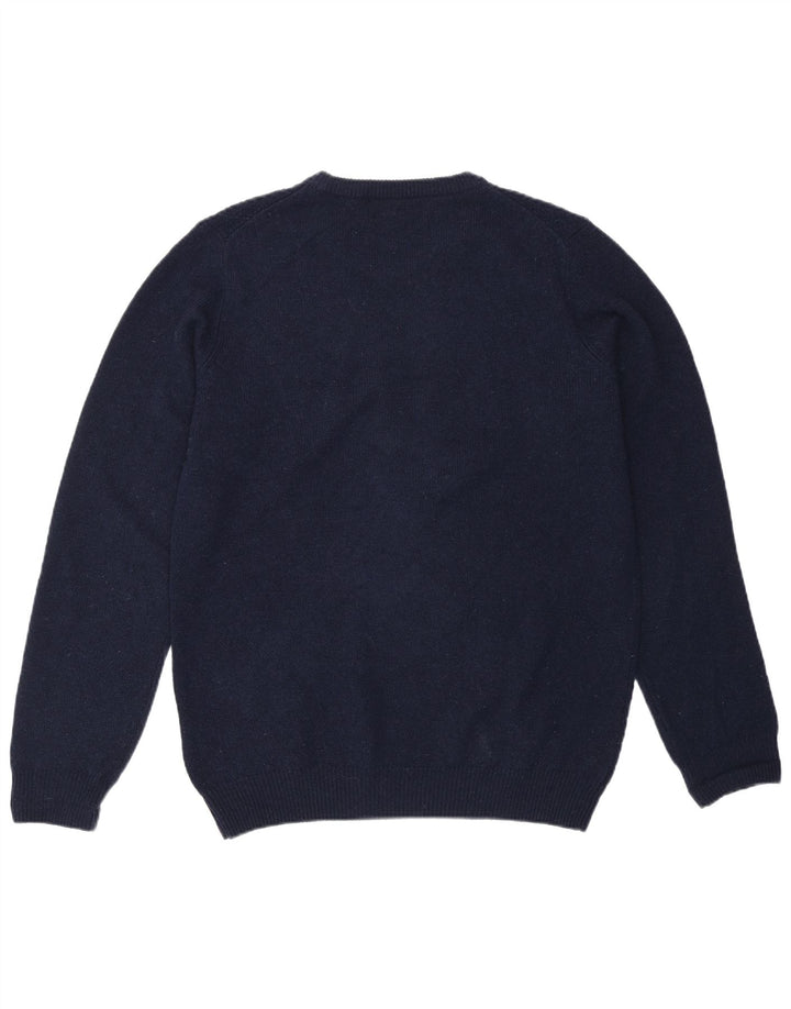 Marks & Spencer Herren-Pullover mit Rundhalsausschnitt, reguläre Passform, Größe S, Marineblau