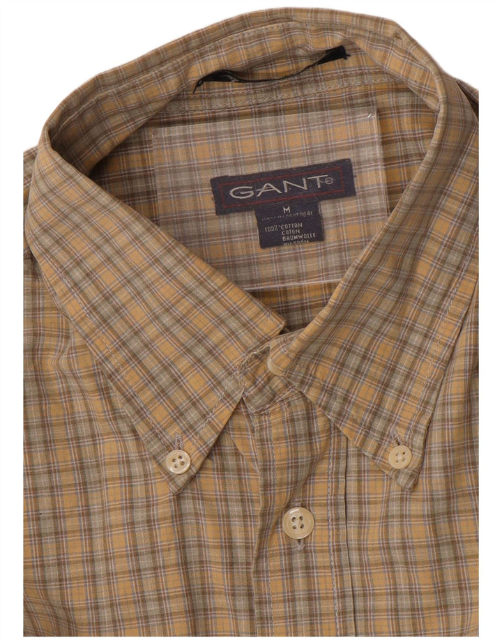 Gant Herren-Hemd, mittelbeige, kariert, Baumwolle