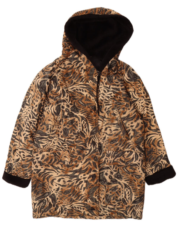 FUCHS & SCHMITT Damen-Parka mit Kapuze, UK 18, XL, Braun, Tierdruck