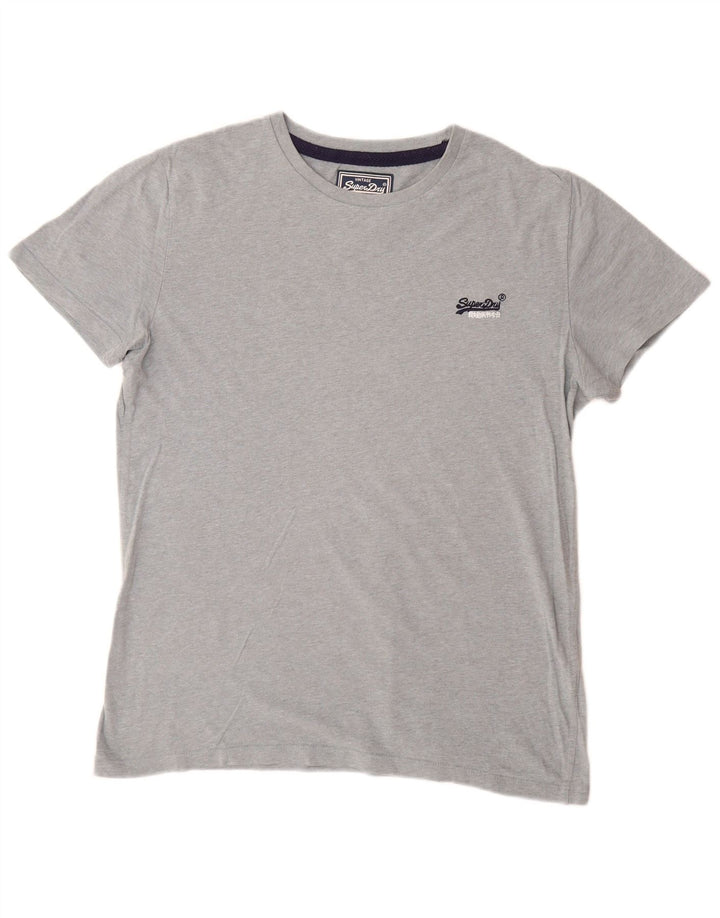 Superdry Herren T-Shirt Top Large Grau Baumwolle
