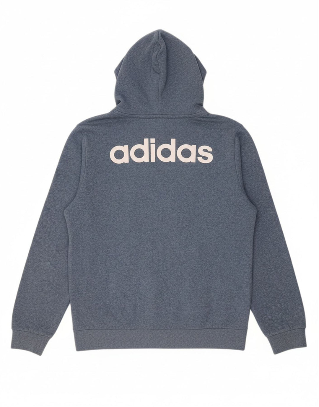 ADIDAS Mens Graphic Zip Hoodie Sweater Medium Navy Blue Cotton