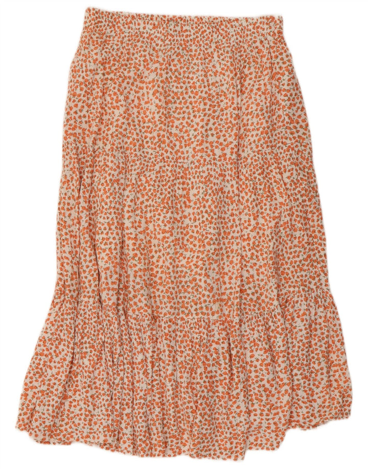 FRENCH CONNECTION Damen A-Linienrock US 8 Medium W30 Orange Floral