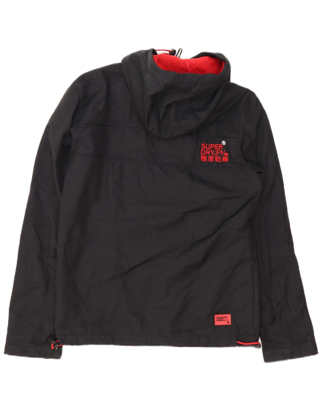 Superdry Herren Windtrekker Hooded Windjacke UK 38 Medium Schwarz