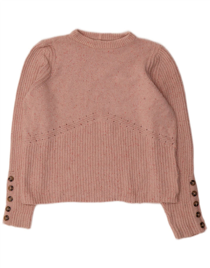 Marks & Spencer Per Una Damen-Pullover mit U-Boot-Ausschnitt, Gr. 14, Mittelrosa