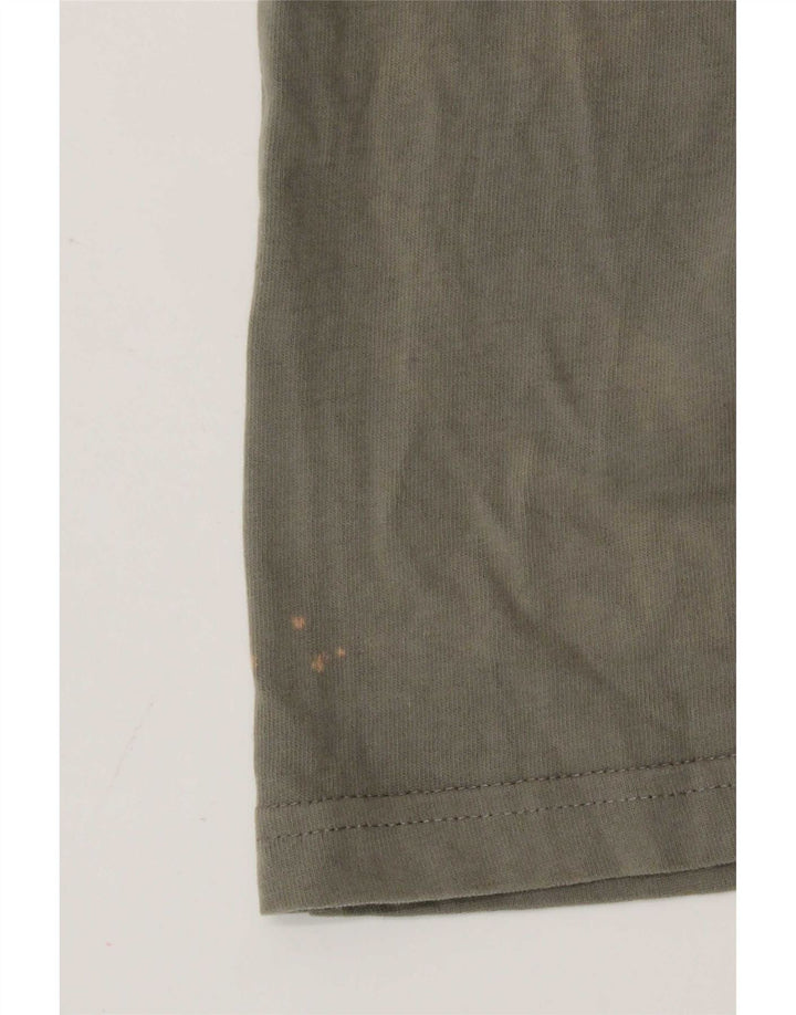 Jack Wills Herren Relaxed Fit T-Shirt-Oberteil aus mittlerer Khaki-Baumwolle
