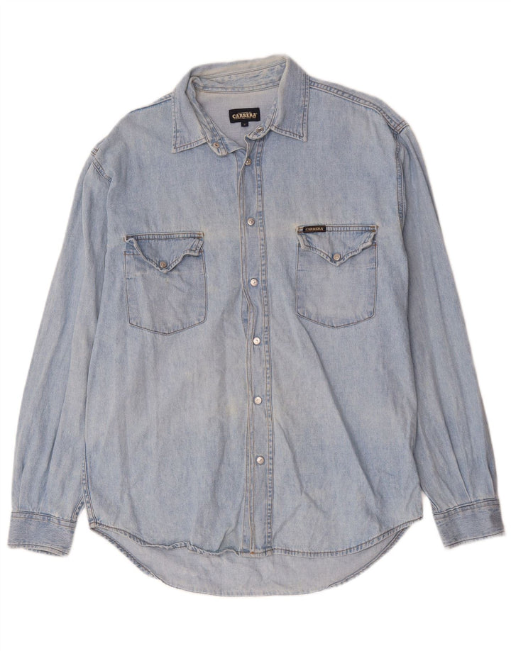 CARRERA Herren-Jeanshemd aus mittelblauer Baumwolle