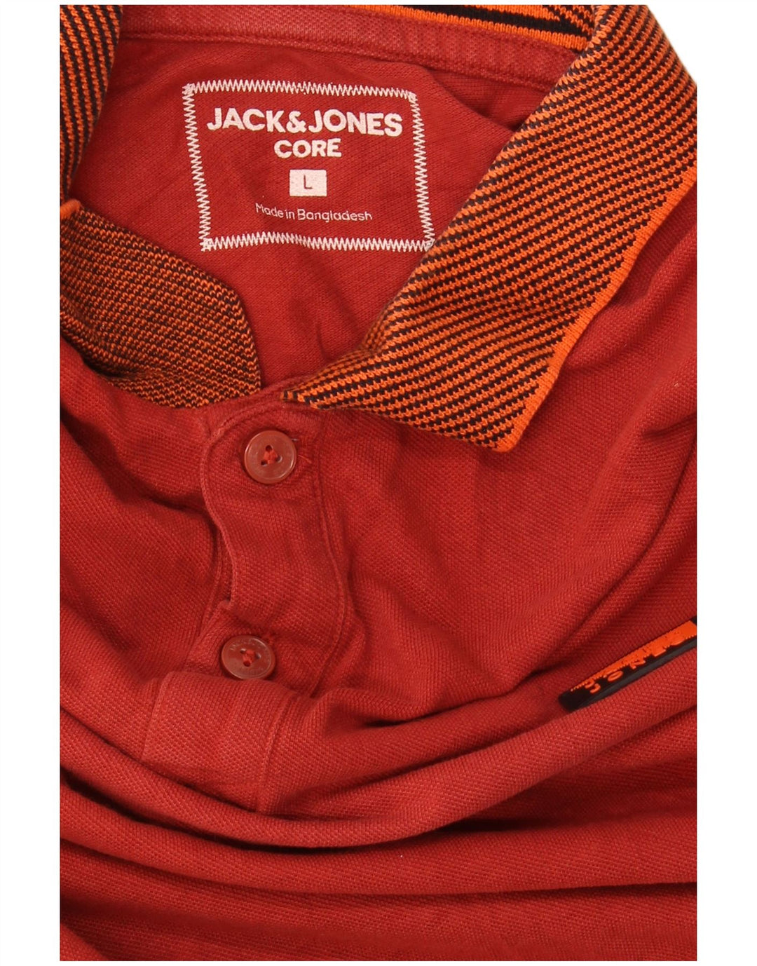 JACK & JONES Herren-Poloshirt, große rote Baumwolle