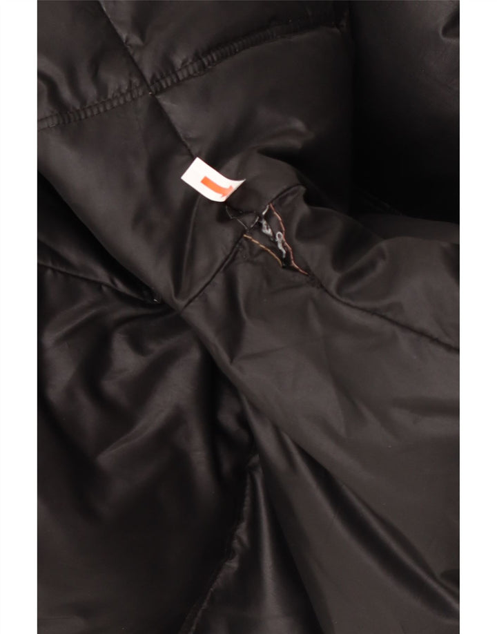 Guess wattierte Herrenjacke mit Kapuze, UK 38, Mittelschwarz, Polyester