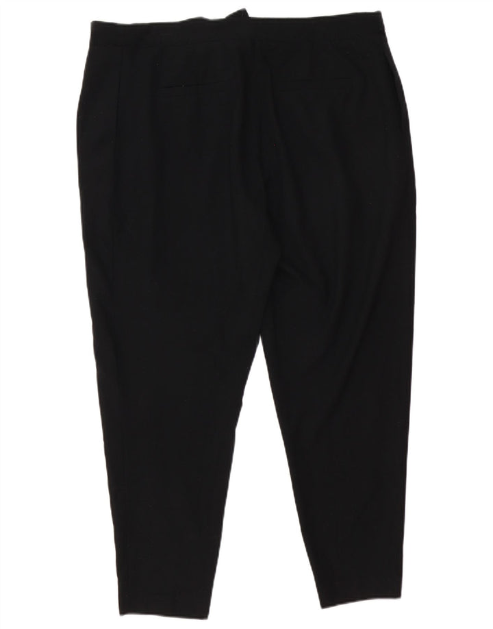 Zara Damen Tapered Casual-Hose, Größe S, W27, L25, Schwarz, Polyester