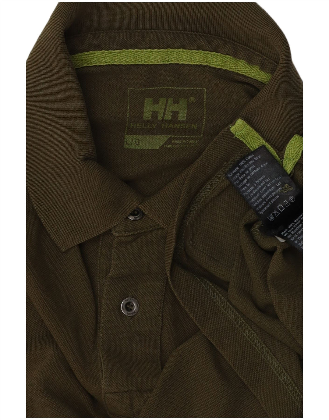 HELLY HANSEN Herren-Poloshirt mit Grafik, groß, Khaki, Baumwolle