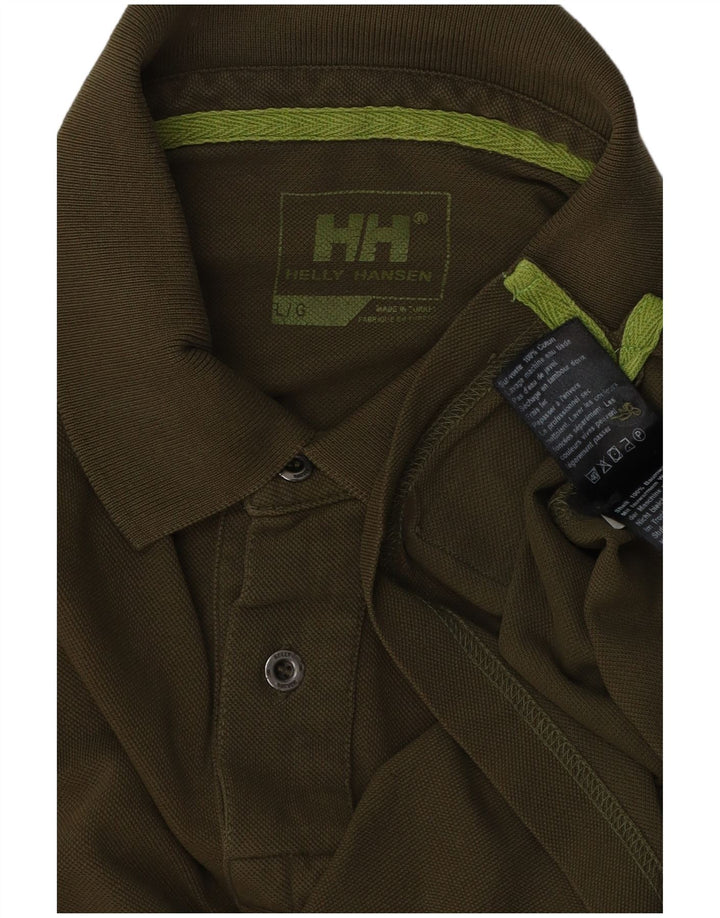 HELLY HANSEN Herren-Poloshirt mit Grafik, groß, Khaki, Baumwolle