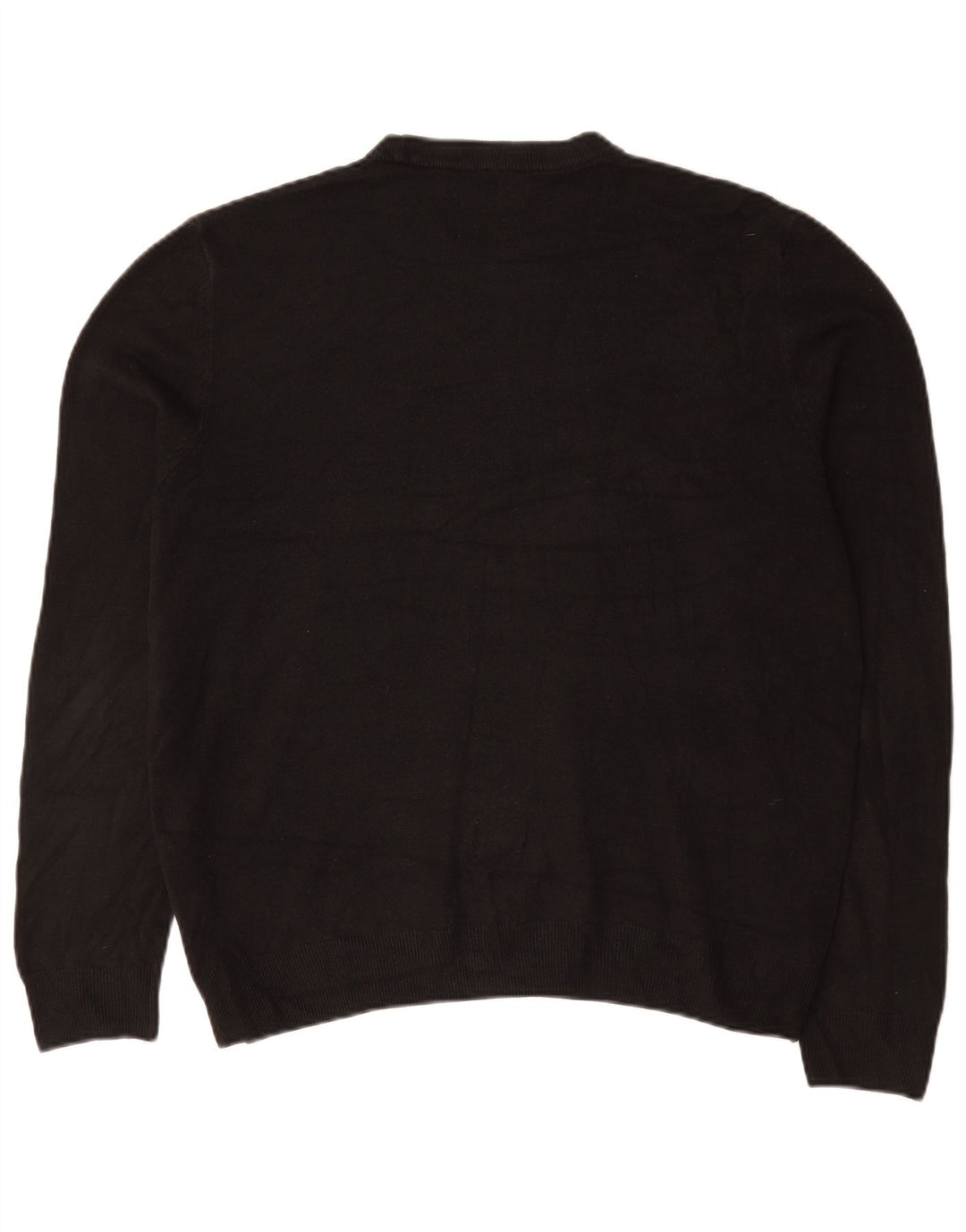 Marks & Spencer Herren-Pullover mit Rundhalsausschnitt, XL, schwarzes Acryl
