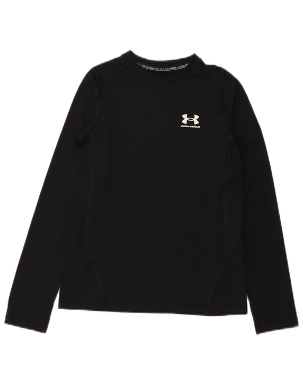 Under Armour Jungen Heat Gear Top Langarm 9–10 Jahre Medium Schwarz