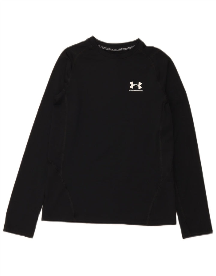 Under Armour Jungen Heat Gear Top Langarm 9–10 Jahre Medium Schwarz