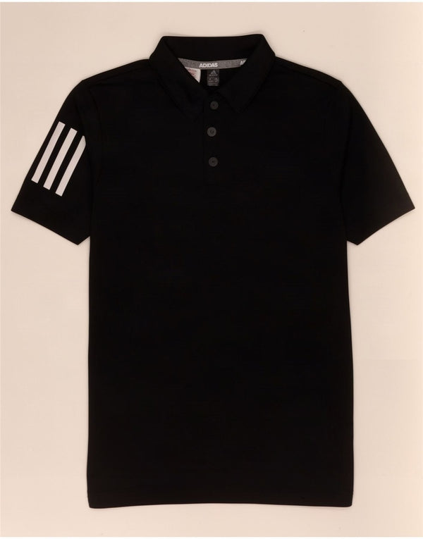 Adidas Boys Polo Shirt 11-12 Years Black Polyester