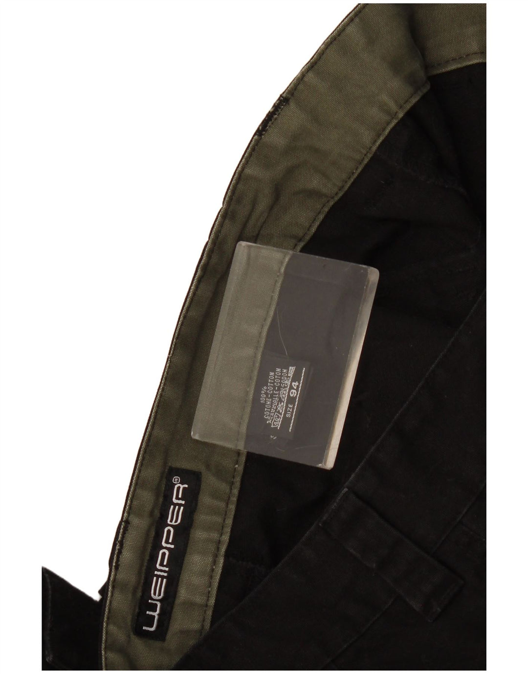 Weipper Herren gerade Cargohose W34 L34 schwarze Baumwolle