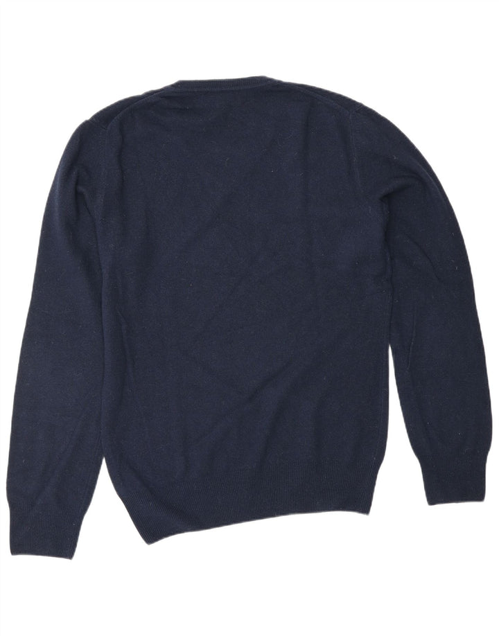 Guess By Marciano Herren-Pullover mit V-Ausschnitt in mittlerem Marineblau