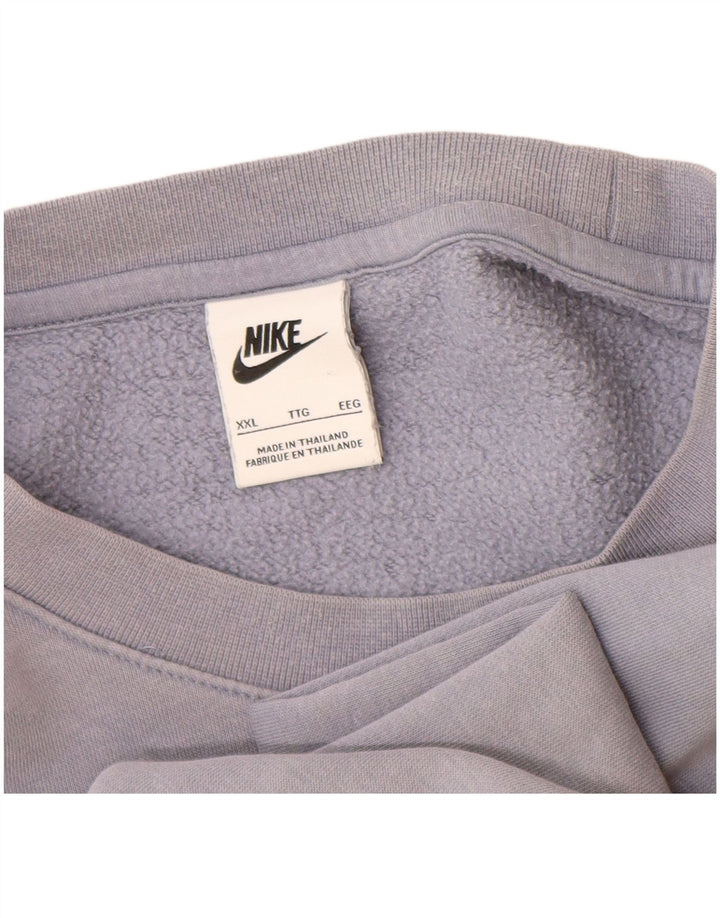 Nike Herren Kapuzenpullover 2XL Grau Baumwolle