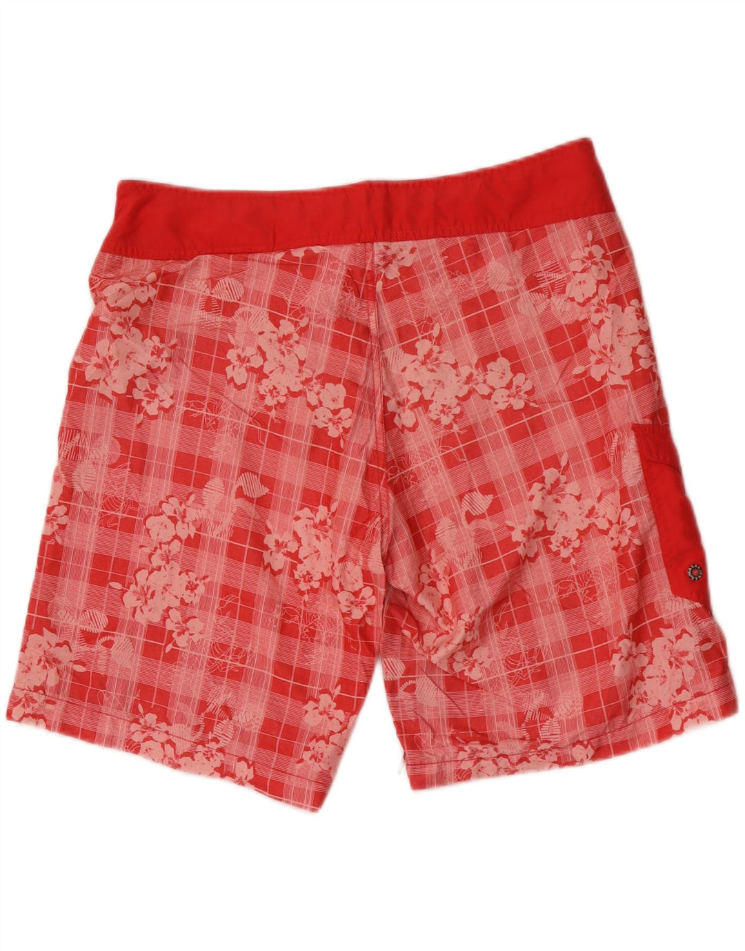 Jack & Jones Herren-Badeshorts, groß, rotes Blumenmuster, Polyester