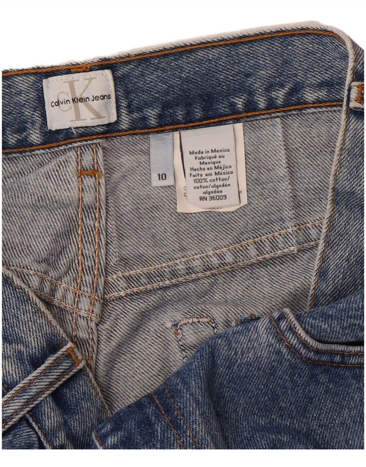 CALVIN KLEIN Damen Tapered Jeans US 10 Large W28 L28 Blaue Baumwolle