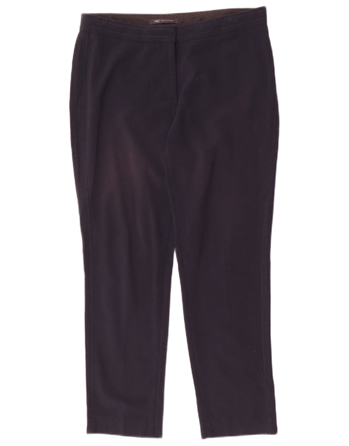 Marks & Spencer Damen Freizeithose UK 12 M W32 L27 Marineblau