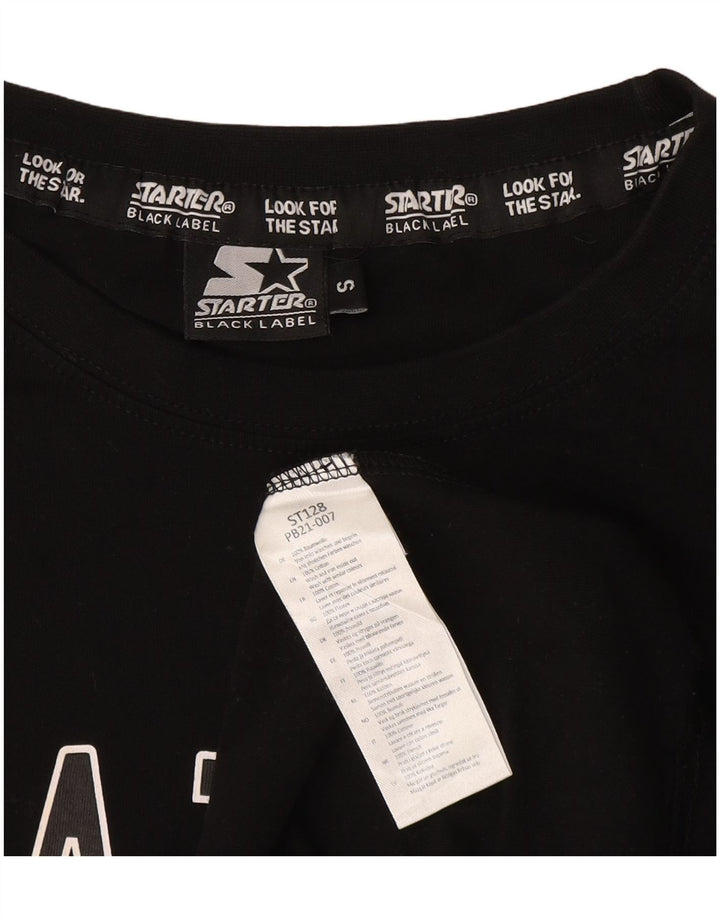 STARTER Herren-T-Shirt mit Grafik, Größe S, Schwarz, Colourblock-Baumwolle