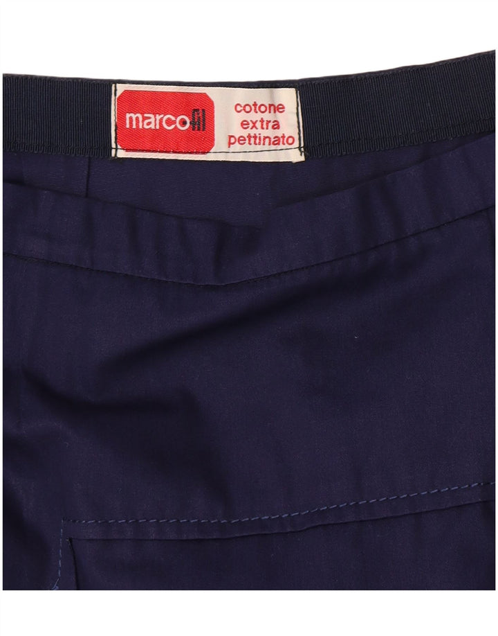 Vintage Damen A-Linienrock W28 Medium Marineblaue Baumwolle