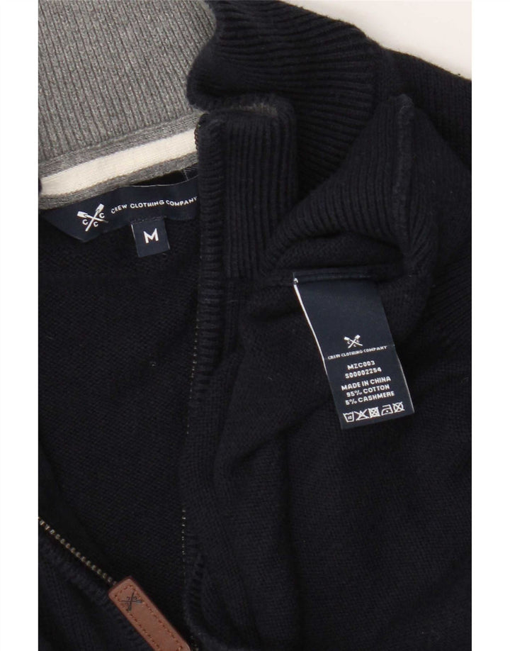 Crew Clothing Herren-Pullover mit Reißverschluss am Hals, mittlere marineblaue Baumwolle