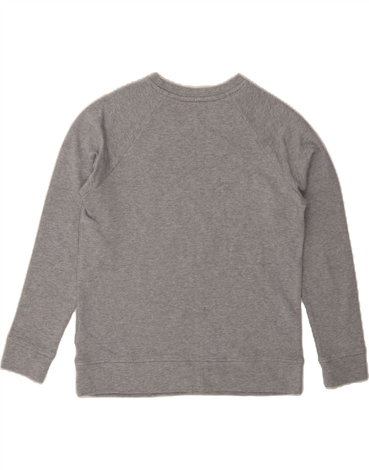 BARBOUR Womens Graphic Sweatshirt Jumper UK 10 Small  Grey Cotton Winter Vintage Barbour and Second-Hand Barbour from Messina Hembry 