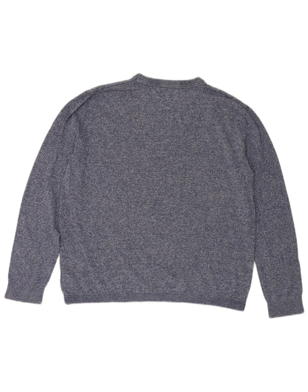 Tommy Hilfiger Damen-Pullover mit Rundhalsausschnitt, UK 16, Größe L, Marineblau, Baumwolle