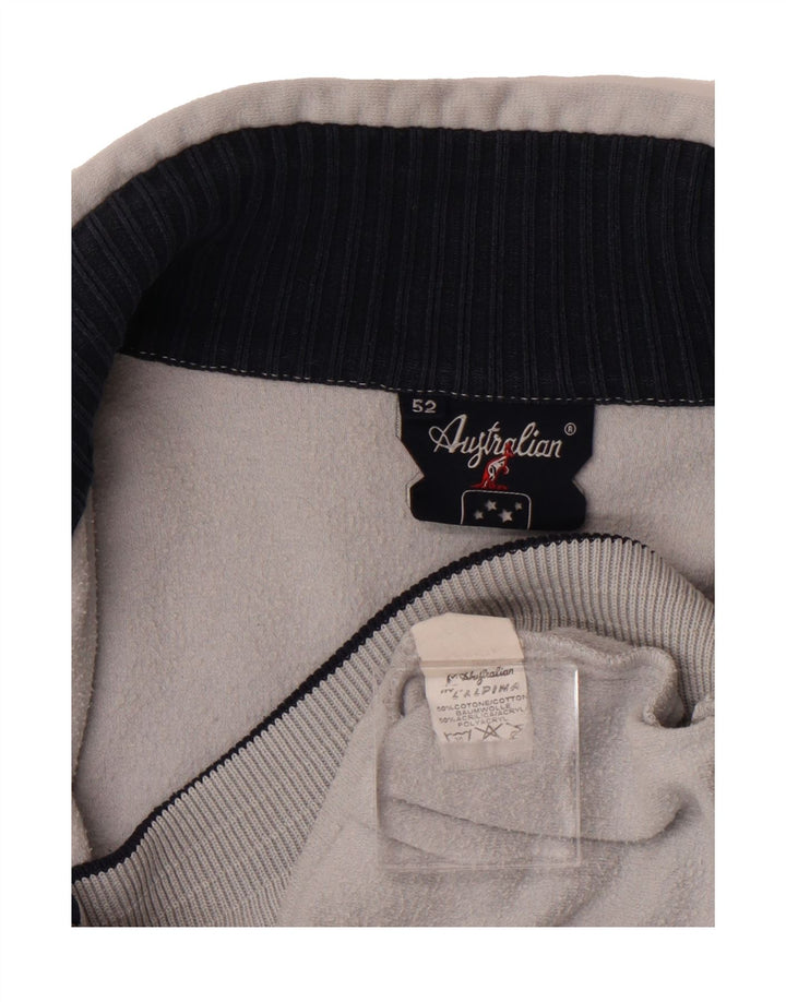 AUSTRALIAN Mens Slim Tracksuit Top Jacket IT 52 XL Grey Cotton Vintage AUSTRALIAN and Second-Hand AUSTRALIAN from Messina Hembry 