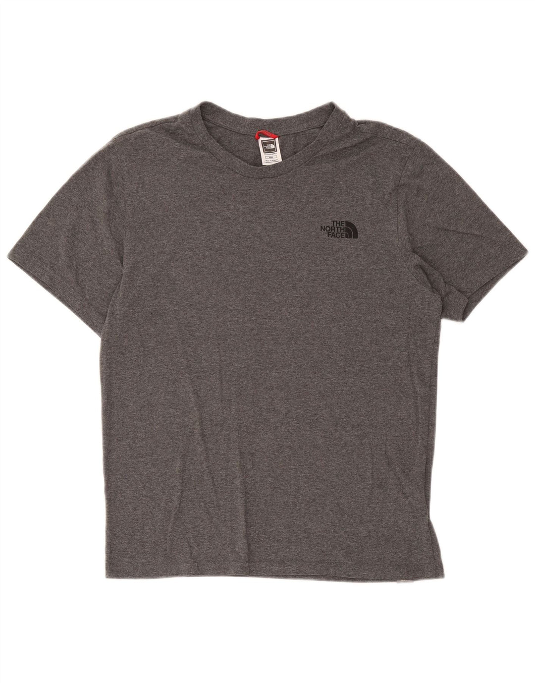 The North Face Herren-T-Shirt-Oberteil aus mittelgrau gesprenkelter Baumwolle