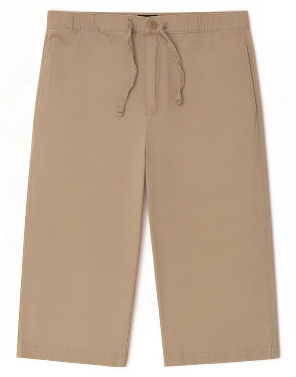 Marks & Spencer Mens Blue Harbour Capri Trousers W32 Medium Beige Linen