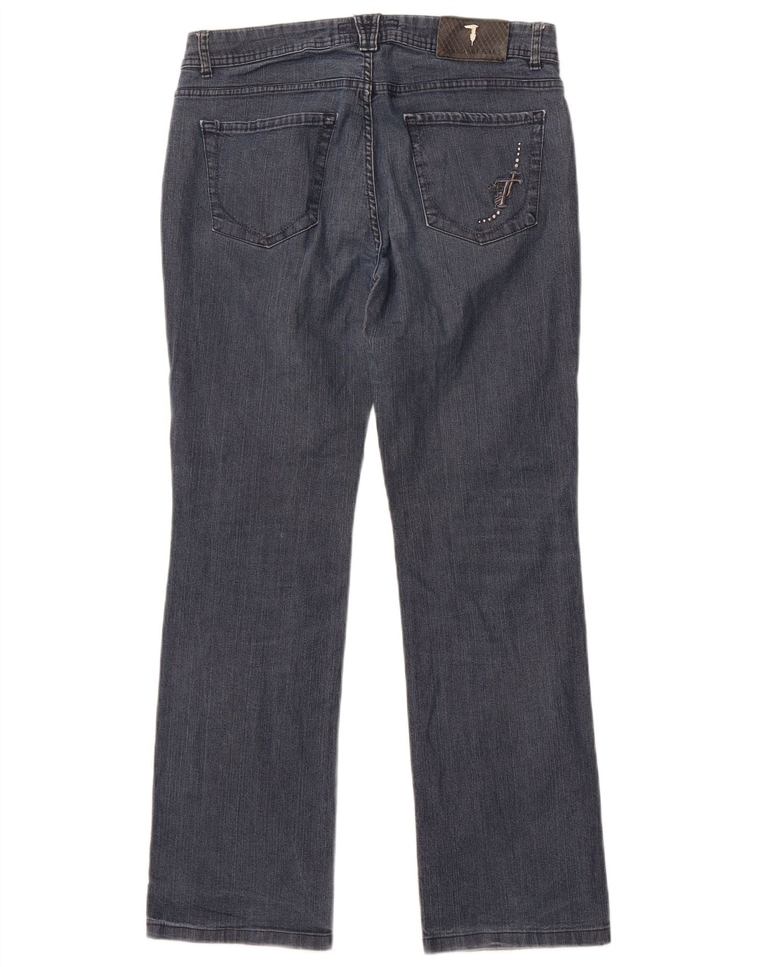 Trussardi Damen Straight Jeans W31 L30 Blaue Baumwolle