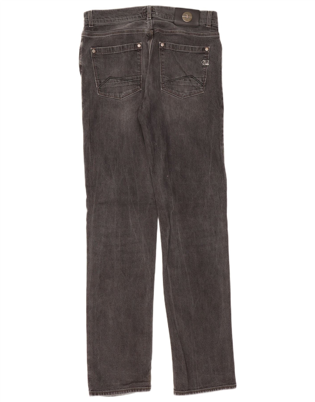 TRUSSARDI Herren Straight Jeans W32 L32 Graue Baumwolle
