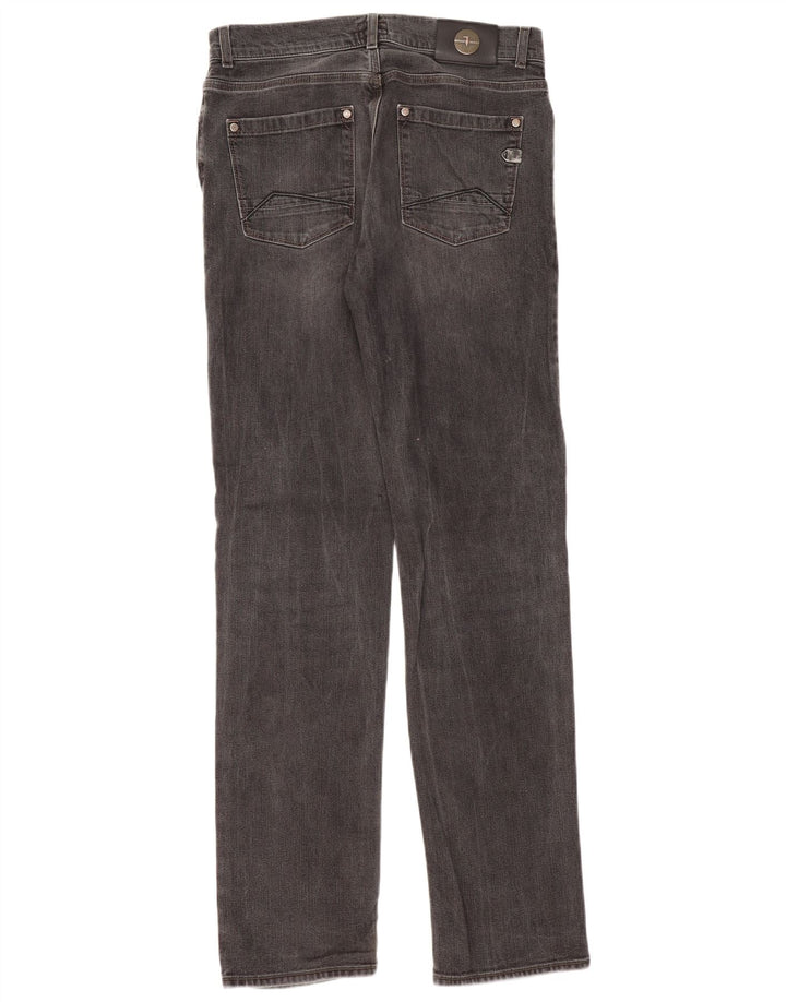 TRUSSARDI Herren Straight Jeans W32 L32 Graue Baumwolle