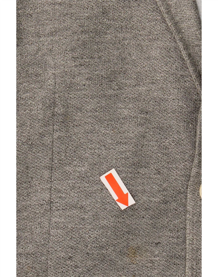 Zara Herren 2-Knopf-Blazerjacke EU 56 XL Graues Polyester