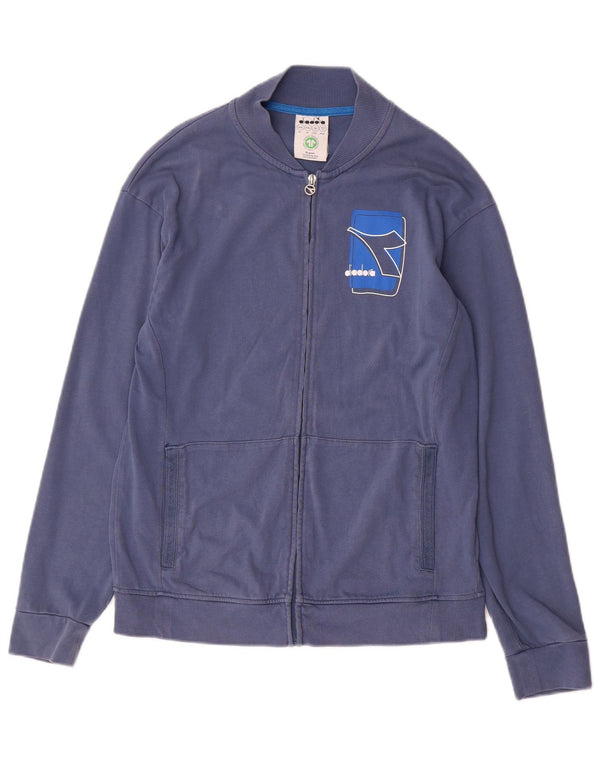 Diadora Jungen-Trainingsanzug mit Grafik, 13–14 Jahre, 2XL, blaue Baumwolle