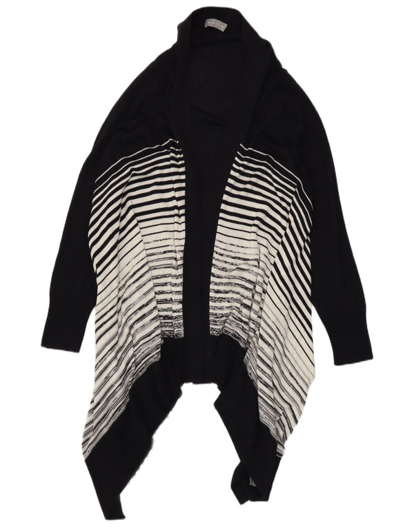 Marks & Spencer Damen Asymmetrischer Cardigan-Pullover UK 14 Large Schwarz