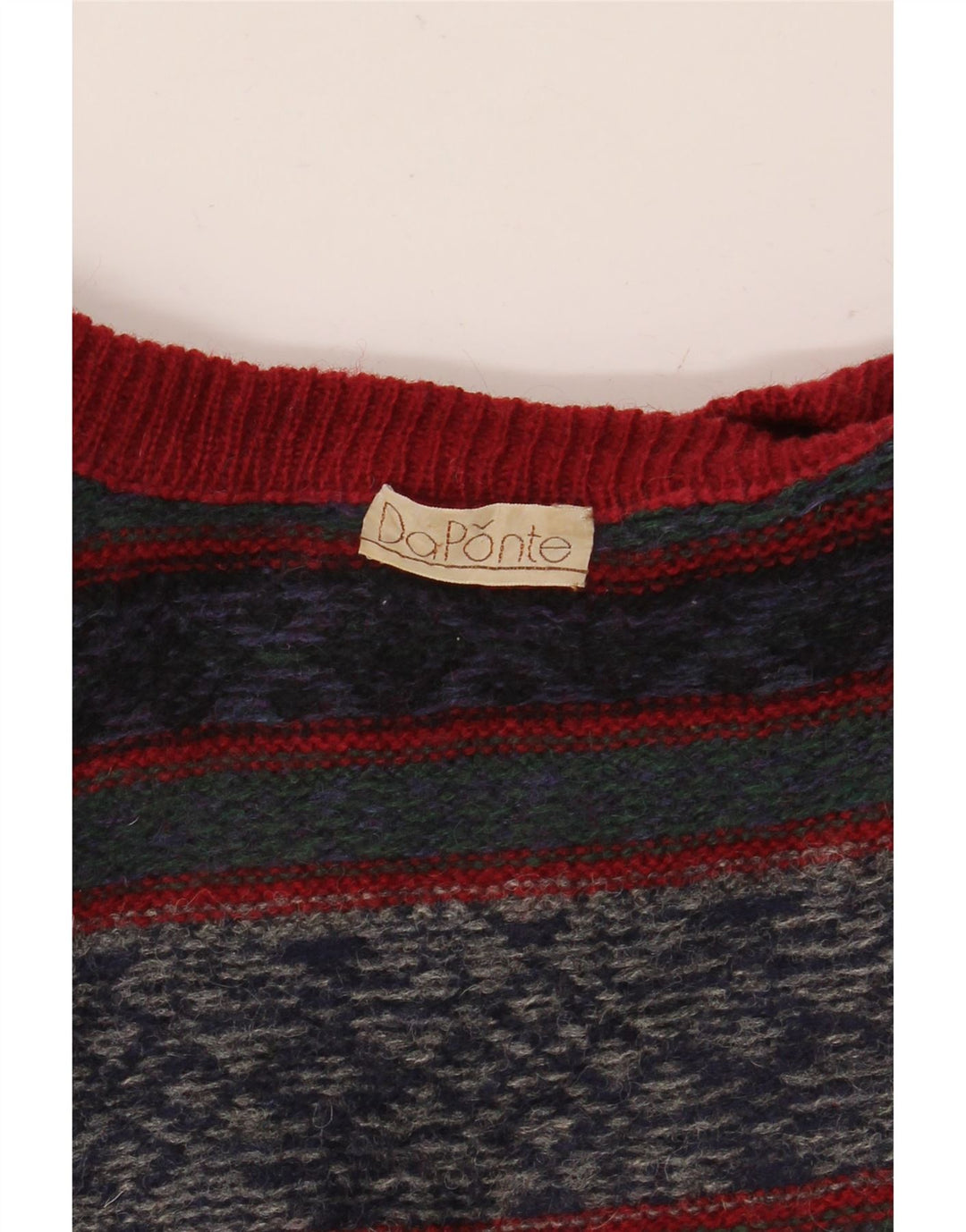 VINTAGE Herren-Pullover mit Rundhalsausschnitt, mittelgroß, mehrfarbig, Fair Isle