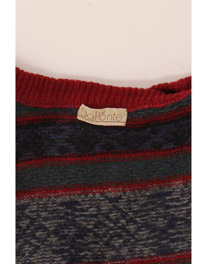 VINTAGE Herren-Pullover mit Rundhalsausschnitt, mittelgroß, mehrfarbig, Fair Isle