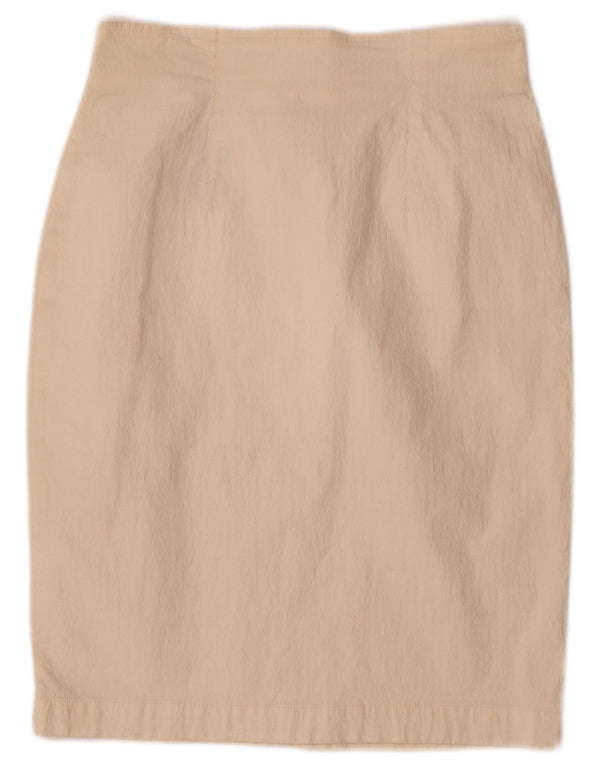 Nazareno Gabrielli Damen Bleistiftrock mit hoher Taille IT 46 Large W26 Off White