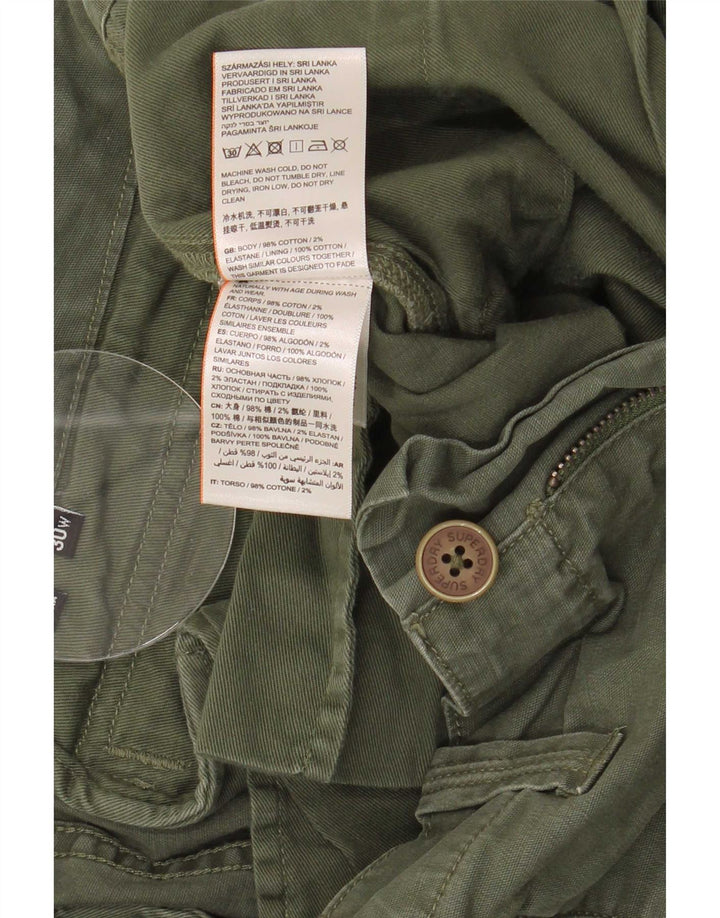 Superdry Herren Cargoshorts W30 mittelgrüne Baumwolle
