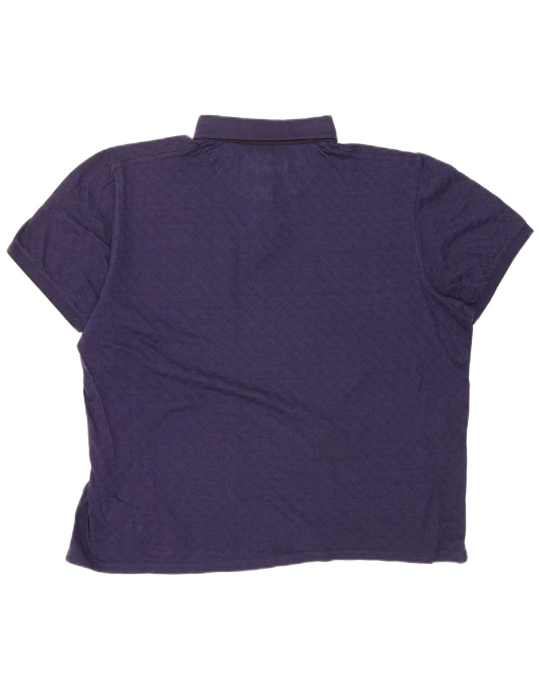 Ted Baker Herren-Poloshirt, Größe 6 2XL, marineblau karierte Baumwolle