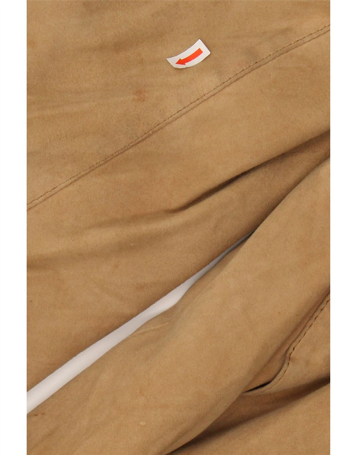 VINTAGE Herren Wildleder Bomberjacke UK 38 Medium Beige