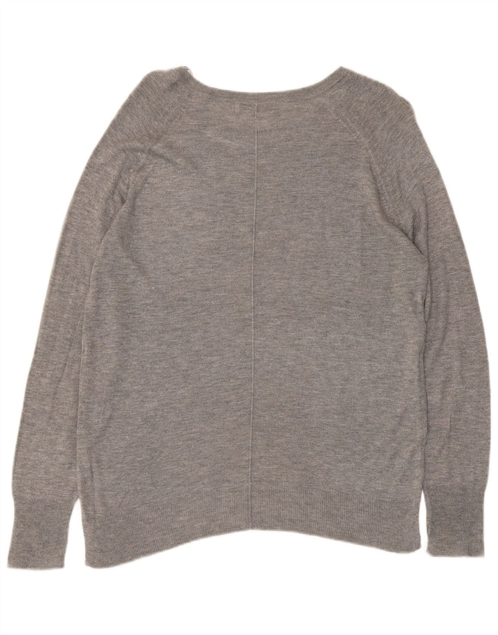 Zara Damen Bluse Top UK 14 Mittelgrau