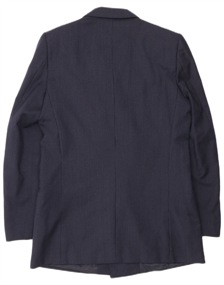 Vintage Herren Club Blazer Jacke IT 50 Groß Marineblau gestreift