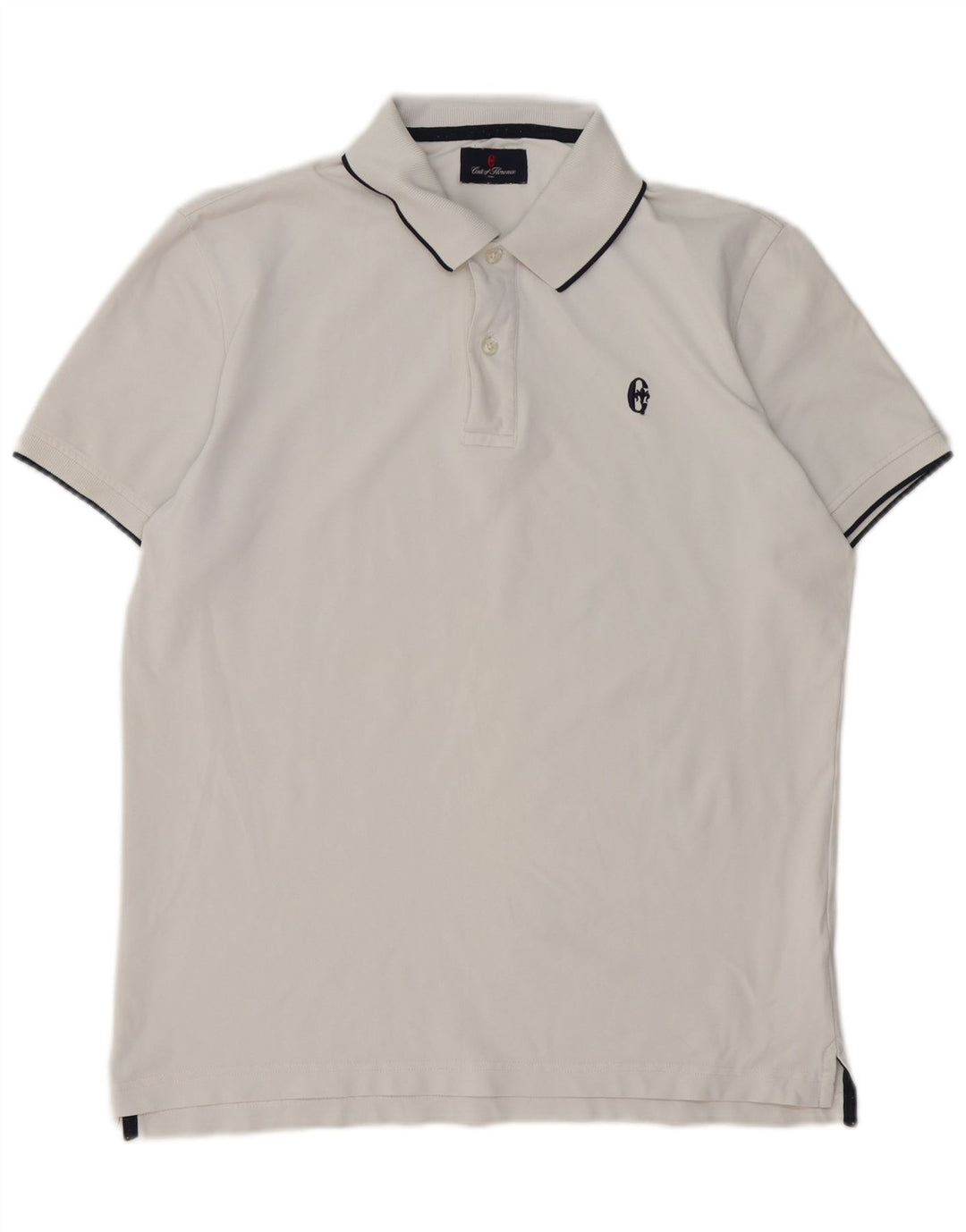 CONTE OF FLORENCE Herren-Poloshirt aus mittelweißer Baumwolle