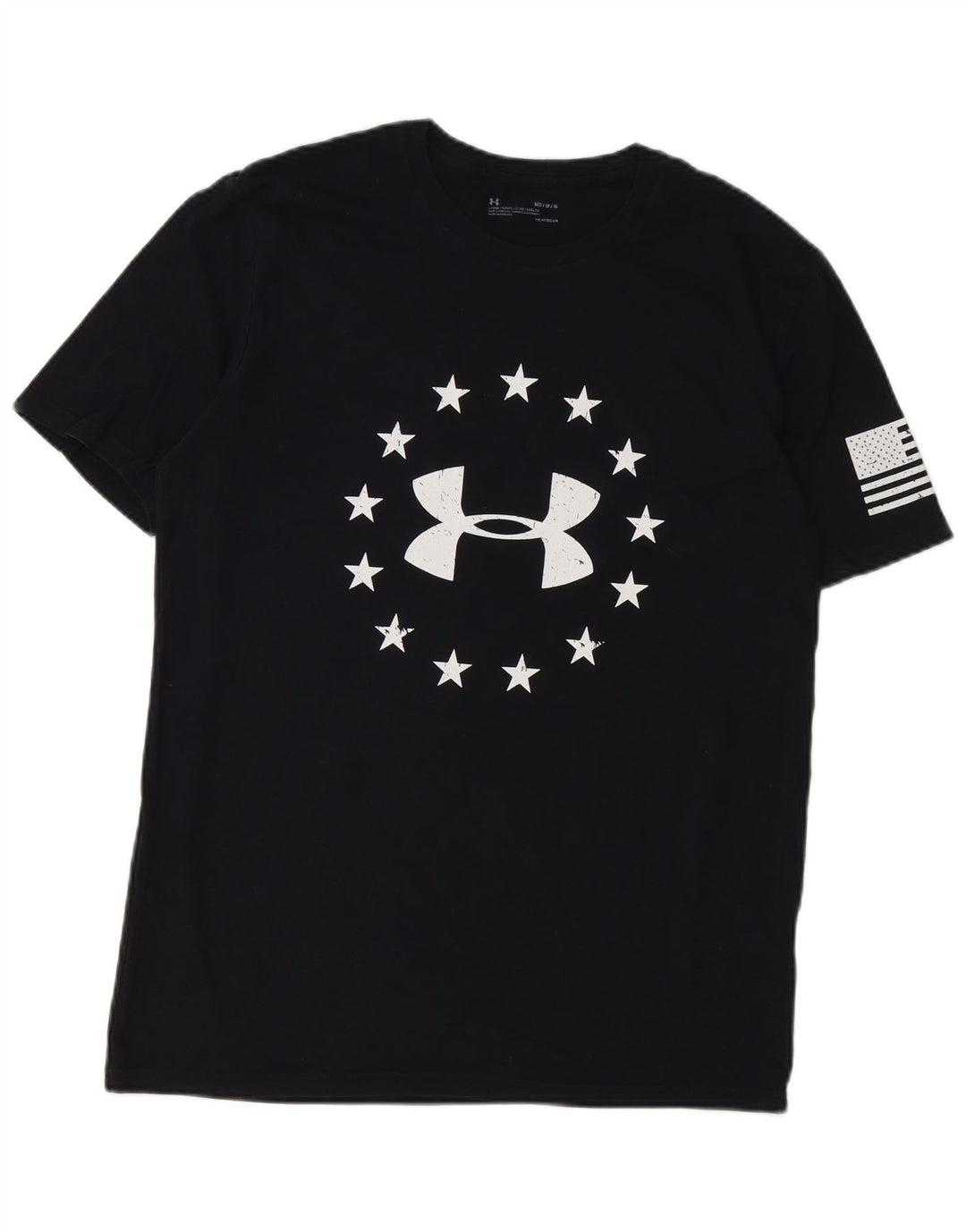 UNDER ARMOUR Herren Heat Gear Graphic T-Shirt Top Mittelschwarze Baumwolle